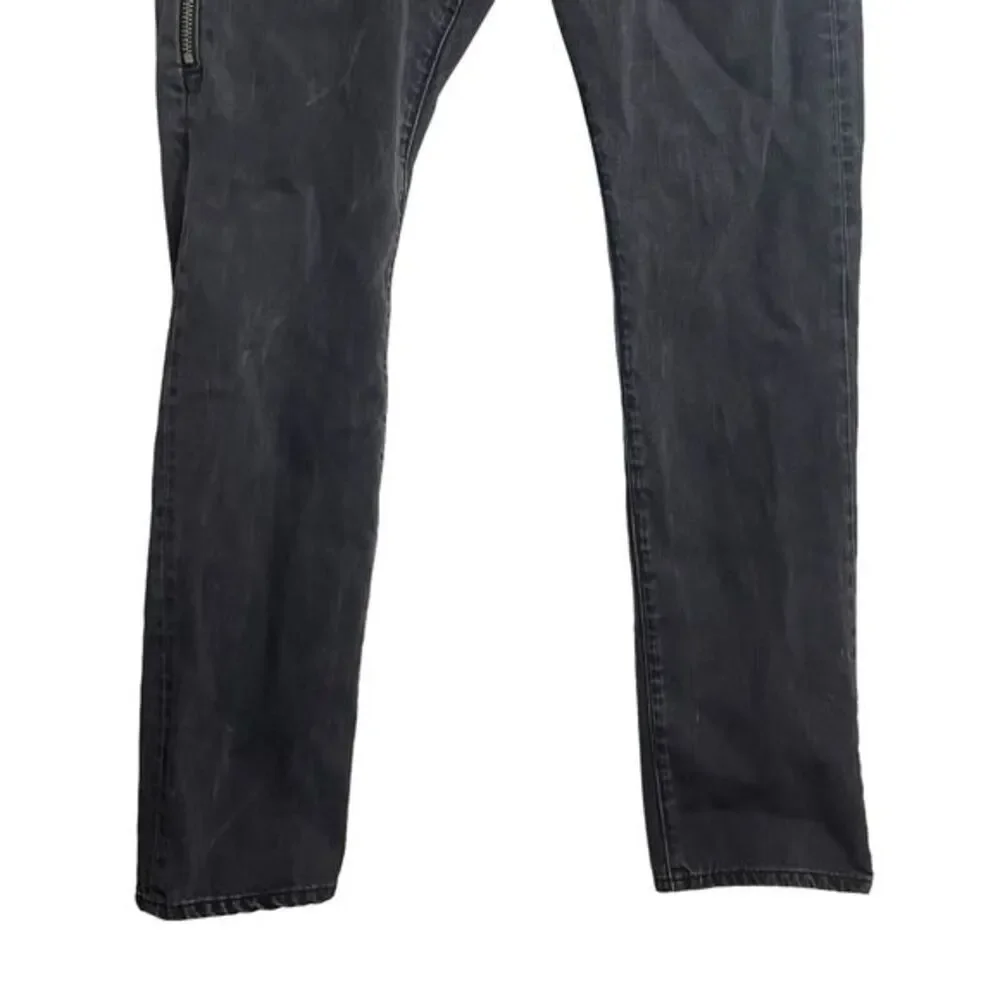 Kite Jeans Men's‎ 34 Button Fly Black Zipper Leg Denim Grunge Distressed